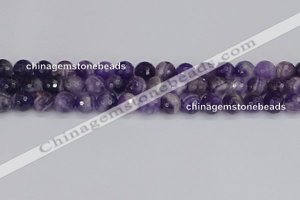 CNA1073 15.5 inches 10mm faceted round dogtooth amethyst beads