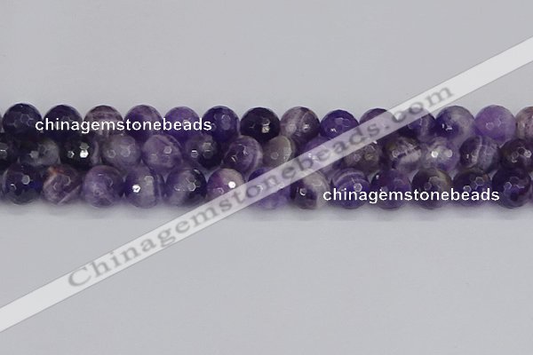 CNA1074 15.5 inches 12mm faceted round dogtooth amethyst beads