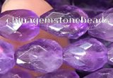 CNA1103 15.5 inches 7*10mm faceted teardrop amethyst gemstone beads