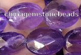 CNA1106 15.5 inches 10*12mm faceted oval amethyst gemstone beads