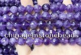 CNA1115 15.5 inches 10mm faceted round amethyst gemstone beads