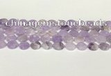 CNA1124 15.5 inches 12mm flat round natural lavender amethyst beads