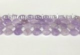 CNA1126 15.5 inches 14mm flat round natural lavender amethyst beads