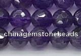CNA1175 15.5 inches 6mm faceted round natural amethyst beads
