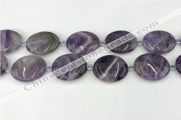 CNA1193 15.5 inches 25*30mm oval amethyst beads wholesale