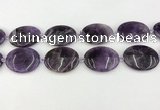 CNA1195 15.5 inches 30*40mm oval amethyst beads wholesale