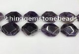 CNA1198 15.5 inches 30*40mm freeform amethyst beads wholesale