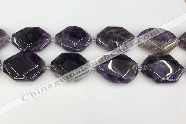 CNA1198 15.5 inches 30*40mm freeform amethyst beads wholesale