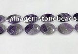 CNA1207 15.5 inches 20*30mm - 22*30mm faceted oval amethyst beads