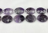 CNA1209 15.5 inches 30*40mm faceted oval amethyst gemstone beads