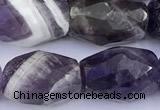 CNA1240 15 inches 10*14mm faceted nuggets dogtooth amethyst beads