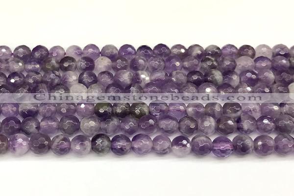 CNA1245 15 inches 6mm faceted round dogtooth amethyst beads