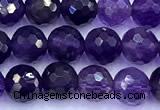CNA1250 15 inches 6mm faceted round amethyst beads