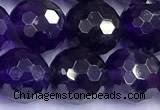 CNA1252 15 inches 10mm faceted round amethyst beads