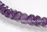 CNA20 5*8mm faceted roundel A- grade natural amethyst beads