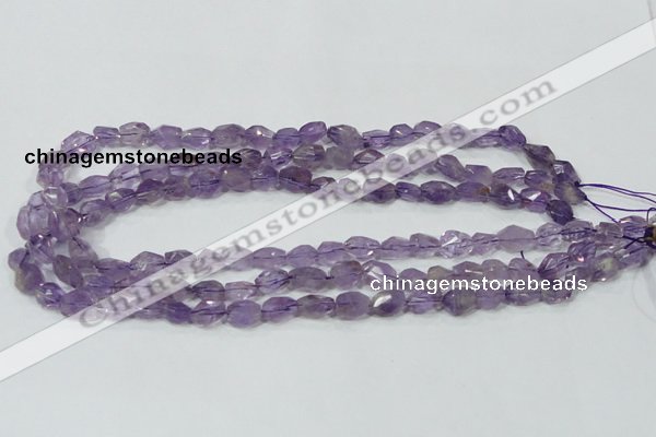 CNA200 15.5 inches 8*14mm faceted nugget natural amethyst beads