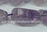 CNA202 15.5 inches 18*30mm faceted nugget natural amethyst beads