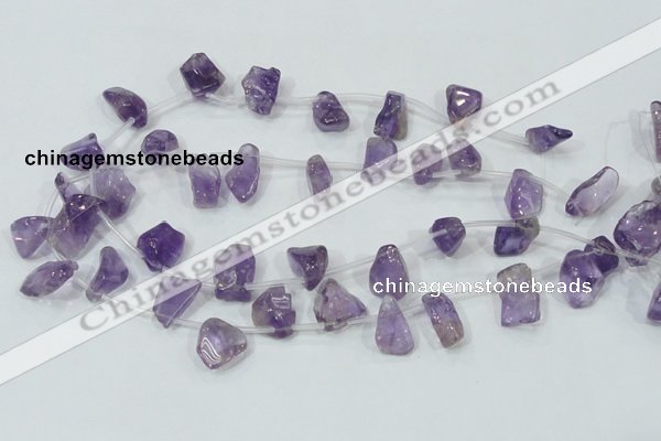 CNA205 15.5 inches 12*20mm natural amethyst gemstone chips beads