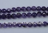 CNA251 15.5 inches 6mm faceted round natural amethyst beads