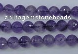 CNA252 15.5 inches 8mm faceted round natural amethyst beads