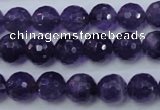 CNA253 15.5 inches 10mm faceted round natural amethyst beads