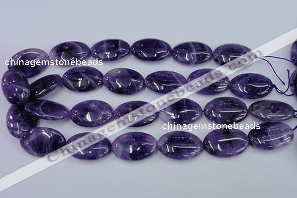 CNA277 15.5 inches 20*30mm oval natural amethyst beads wholesale