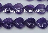 CNA283 15.5 inches 14*14mm heart natural amethyst beads wholesale