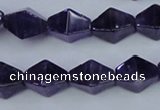 CNA295 15.5 inches 10*16mm pyramid natural amethyst beads