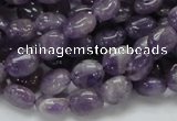 CNA31 15.5 inches 8*10mm oval grade AB natural amethyst beads