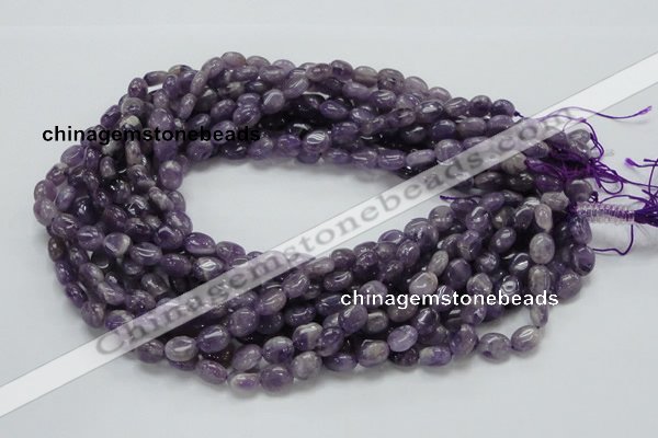 CNA31 15.5 inches 8*10mm oval grade AB natural amethyst beads