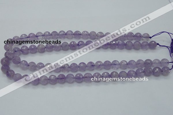 CNA311 15.5 inches 10mm faceted round natural lavender amethyst beads