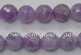 CNA312 15.5 inches 12mm faceted round natural lavender amethyst beads