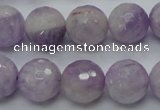 CNA313 15.5 inches 14mm faceted round natural lavender amethyst beads