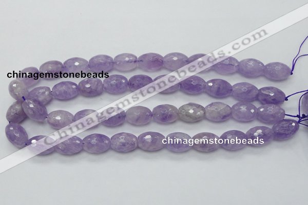 CNA316 15.5 inches 13*18mm faceted rice natural lavender amethyst beads