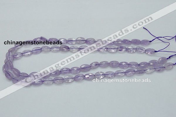 CNA328 15.5 inches 8*12mm faceted oval natural lavender amethyst beads