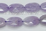 CNA330 15.5 inches 13*18mm faceted oval natural lavender amethyst beads