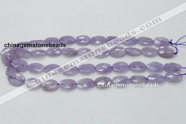 CNA330 15.5 inches 13*18mm faceted oval natural lavender amethyst beads