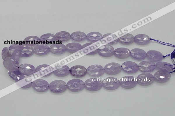 CNA331 15.5 inches 15*20mm faceted oval natural lavender amethyst beads