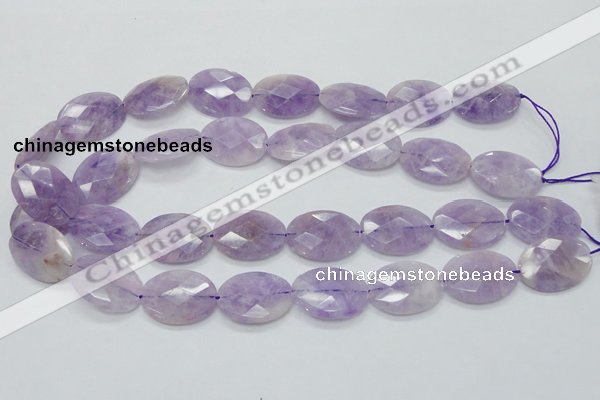 CNA332 15.5 inches 18*25mm faceted oval natural lavender amethyst beads