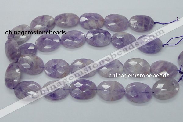 CNA333 15.5 inches 22*30mm faceted oval natural lavender amethyst beads