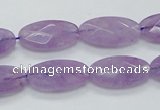 CNA334 15.5 inches 10*20mm faceted oval natural lavender amethyst beads