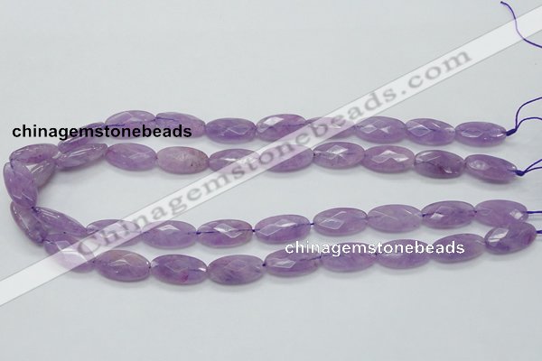 CNA334 15.5 inches 10*20mm faceted oval natural lavender amethyst beads