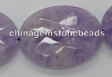 CNA336 15.5 inches 30*40mm faceted oval natural lavender amethyst beads