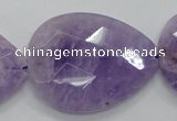 CNA338 30*40mm faceted teardrop natural lavender amethyst beads