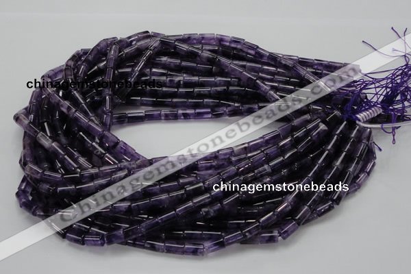 CNA34 15.5 inches 6*10mm column grade A natural amethyst beads