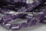 CNA35 15.5 inches 6*10mm cuboid grade AB natural amethyst beads