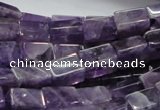 CNA36 15.5 inches 8*12mm cuboid grade AB natural amethyst beads