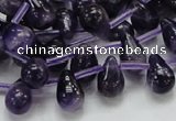 CNA37 15.5 inches 8*12mm teardrop grade A natural amethyst beads