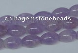 CNA411 15.5 inches 8*12mm rice natural lavender amethyst beads