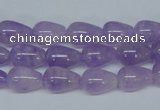 CNA416 15.5 inches 8*12mm teardrop natural lavender amethyst beads